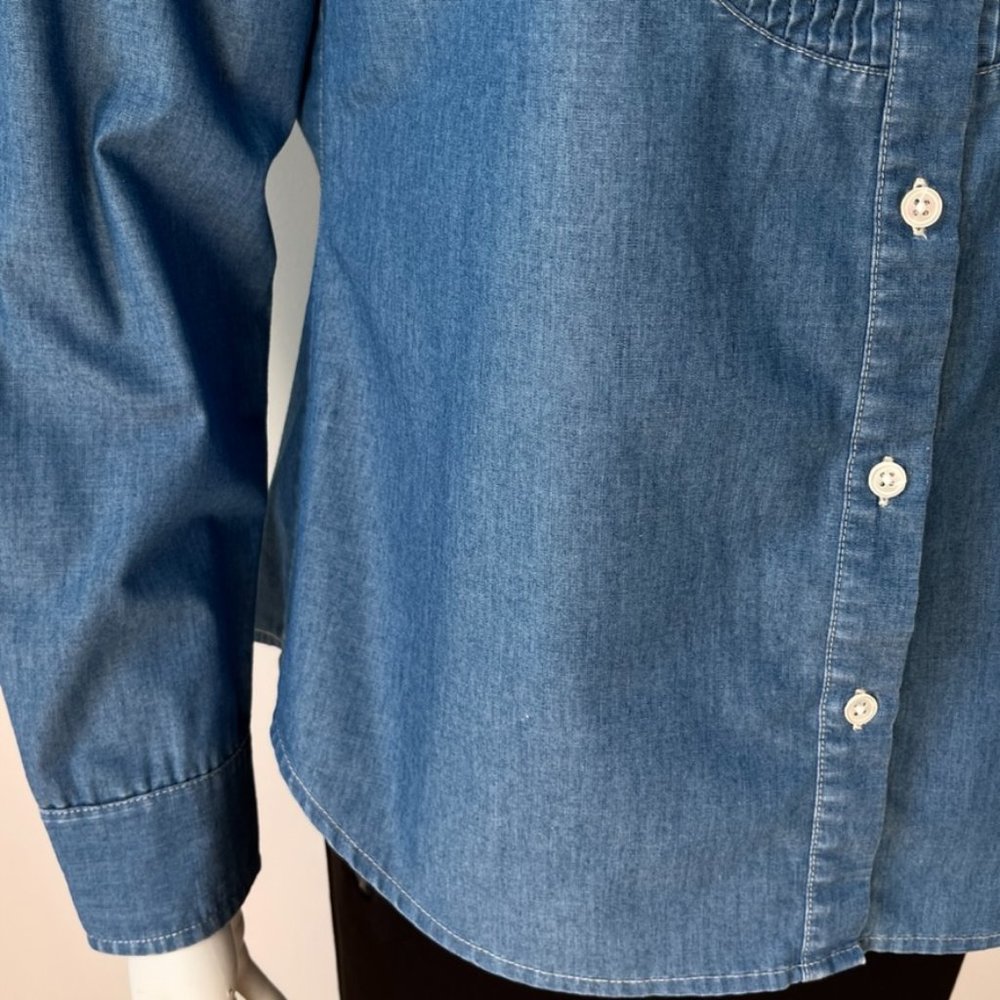 J. Mclaughlin Chambray Button Front Long Sleeve S… - image 5